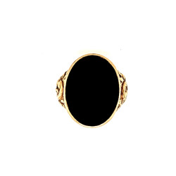 Pre Owned 9ct Onyx Signet Ring ZR155